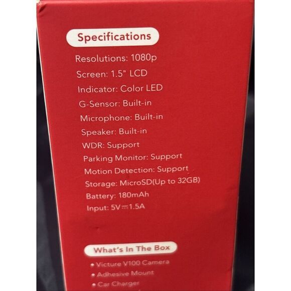 Mini 1080P Car DVR Camera Dash Cam Collision Detection, Colored Display, Parking - Picture 8 of 9